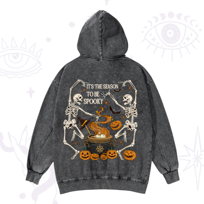Purplehecate Halloween It's the Season to be Spooky Washed Hoodie