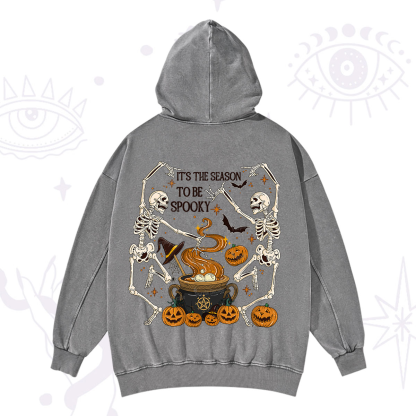 Purplehecate Halloween It's the Season to be Spooky Washed Hoodie