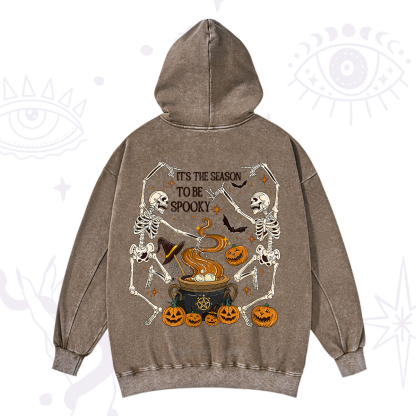 Purplehecate Halloween It's the Season to be Spooky Washed Hoodie