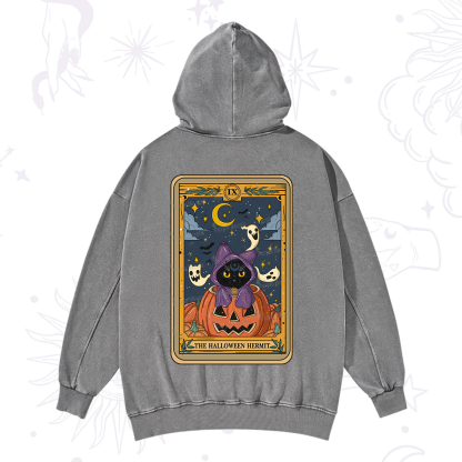 Purplehecate The Halloween Hermit Tarot Washed Hoodie