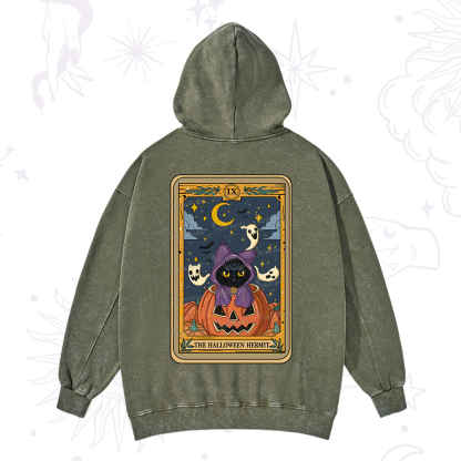Purplehecate The Halloween Hermit Tarot Washed Hoodie