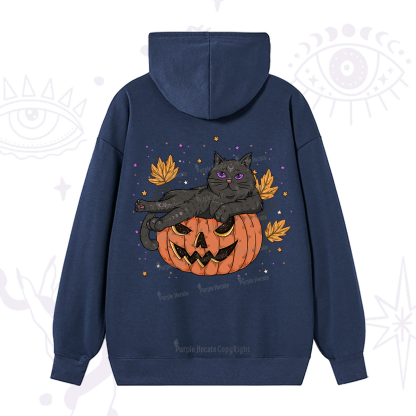 Purplehecate Pumpkin Throne of the Witch Cat Hoodie