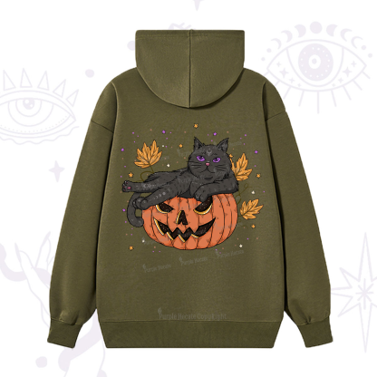 Purplehecate Pumpkin Throne of the Witch Cat Hoodie