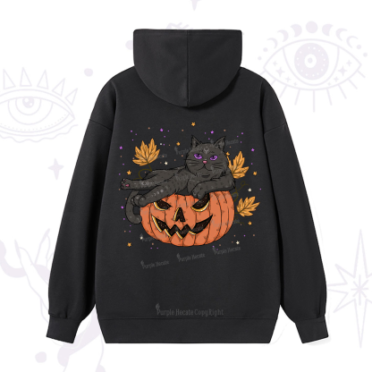 Purplehecate Pumpkin Throne of the Witch Cat Hoodie