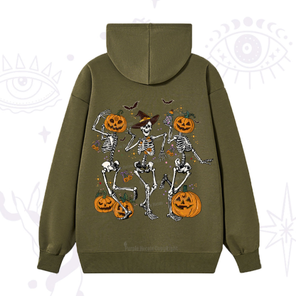 Purplehecate Pumpkin Head Skeleton Dance Halloween Hoodie