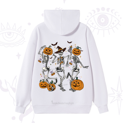 Purplehecate Pumpkin Head Skeleton Dance Halloween Hoodie