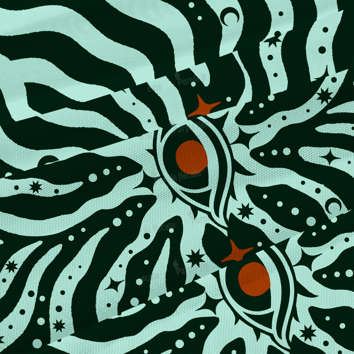 Purplehecate Green Vision Illusion Maxi Tank Beachwear Dress