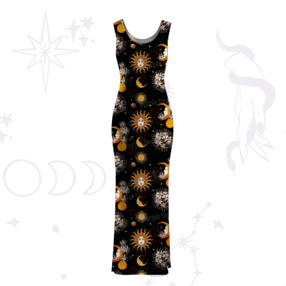 Purplehecate Stellar Symphony Maxi Tank Beachwear Dress