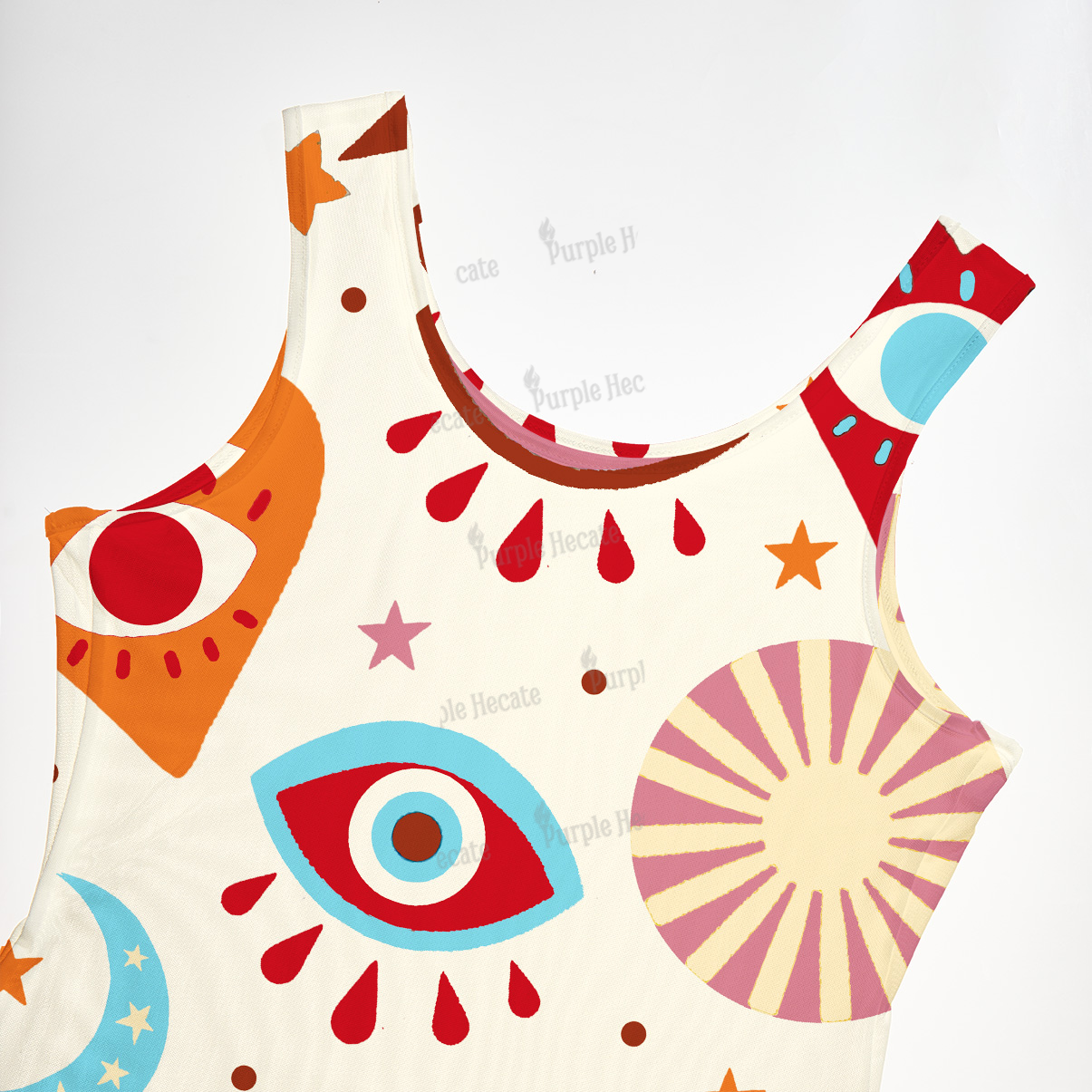 Purplehecate The Enchanted Eye of Love Maxi Tank Beachwear Dress