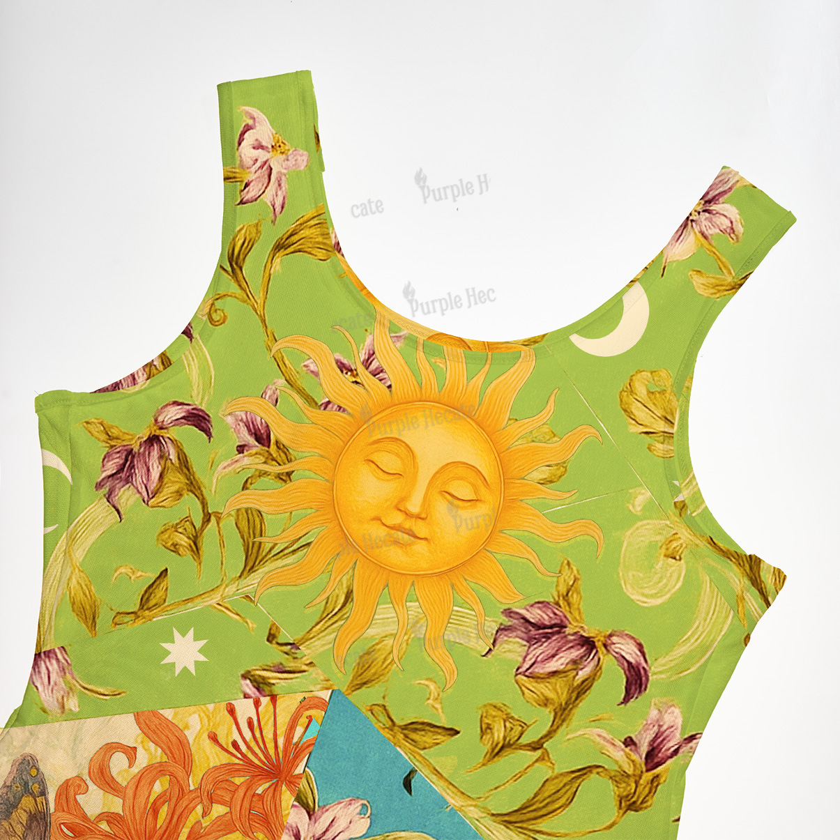 Purplehecate Sun Garden Maxi Tank Beachwear Dress