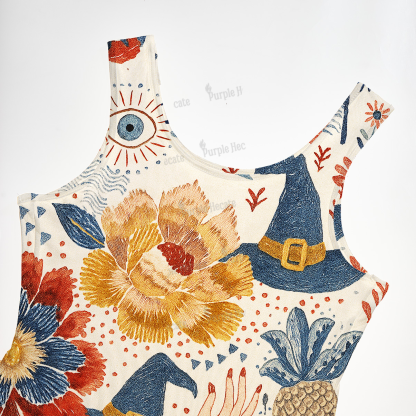 Purplehecate Witching Bloom Maxi Tank Beachwear Dress