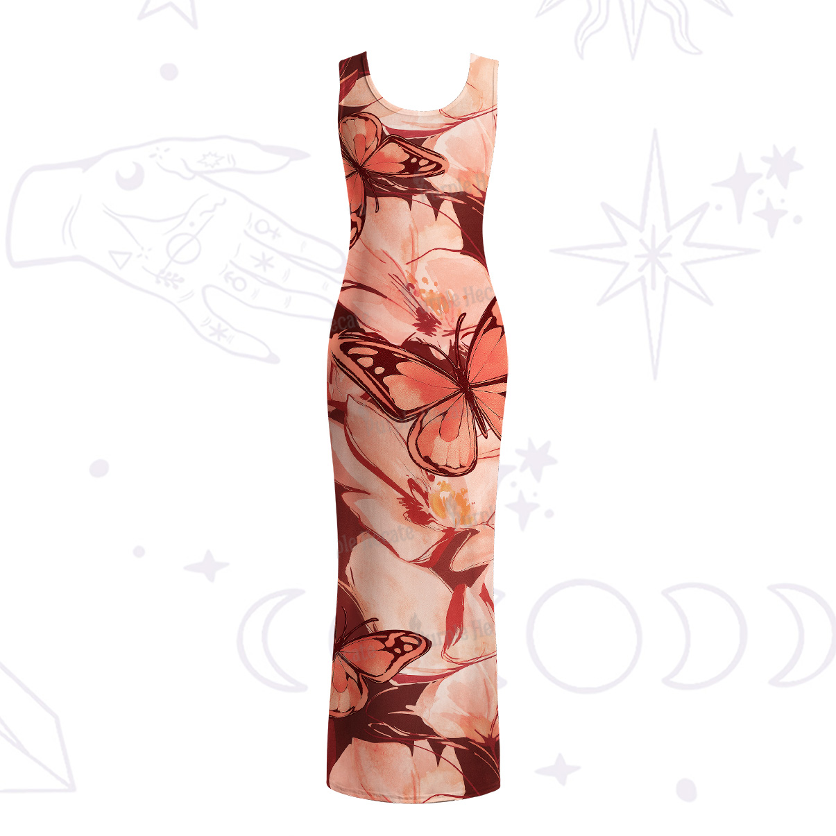 Purplehecate Metamorphosis Spell Maxi Tank Beachwear Dress