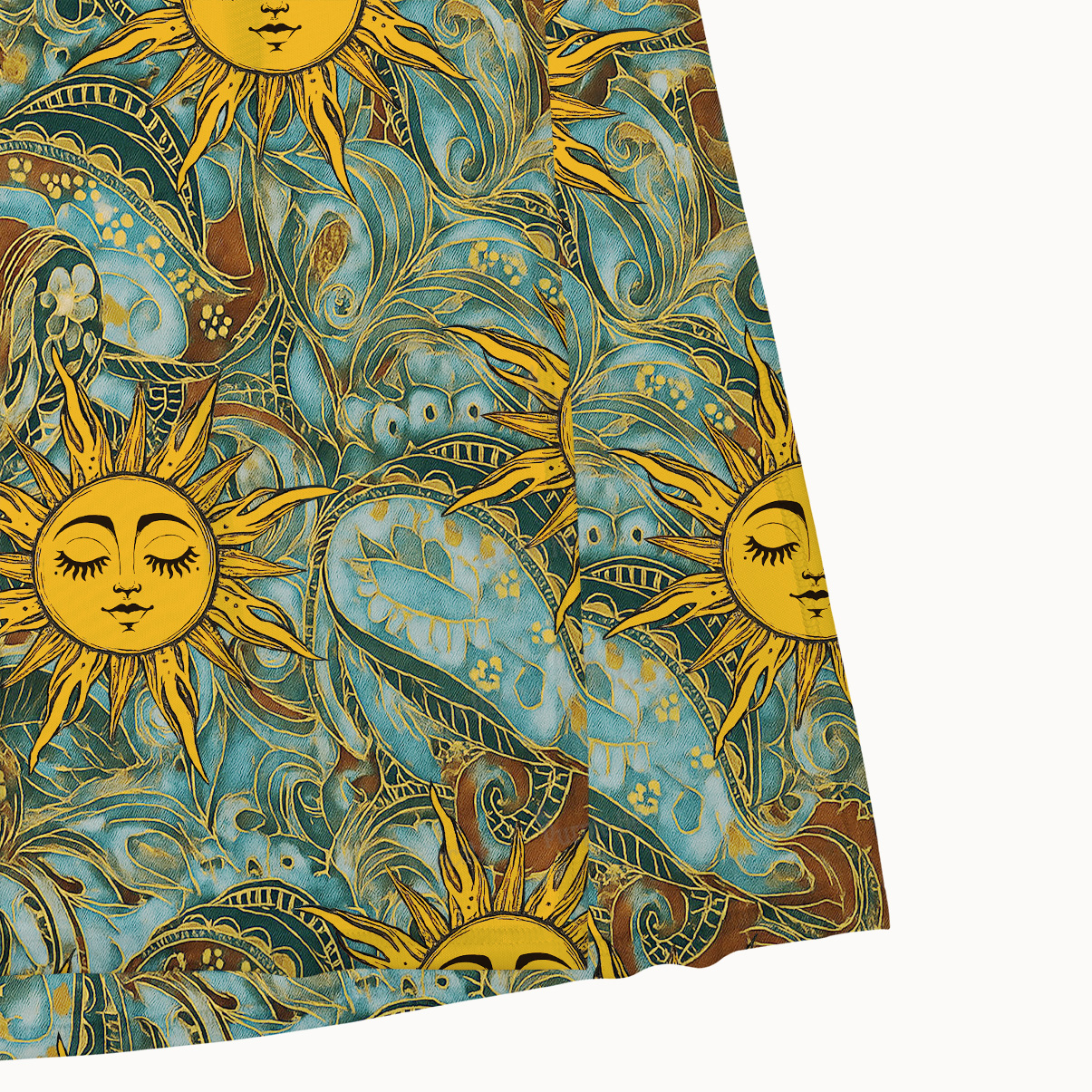 Purplehecate Golden Sun Wheel Maxi Tank Beachwear Dress