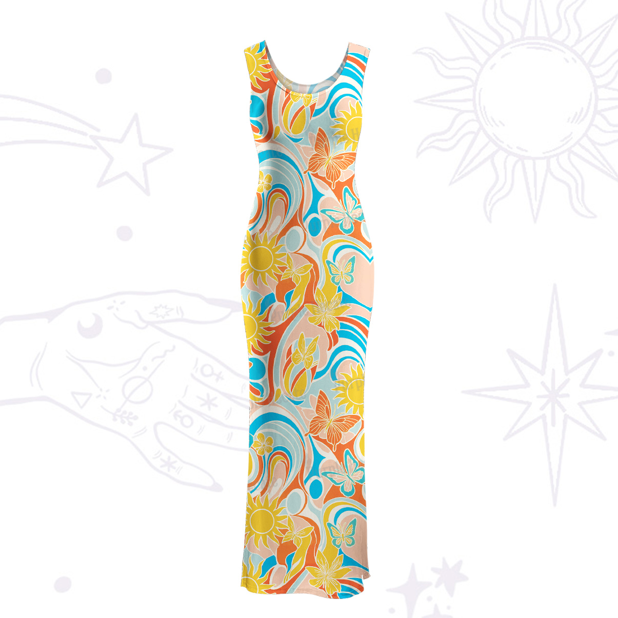 Purplehecate Summer Sanctuary Maxi Tank Beachwear Dress