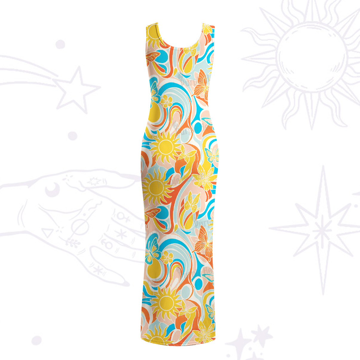 Purplehecate Summer Sanctuary Maxi Tank Beachwear Dress