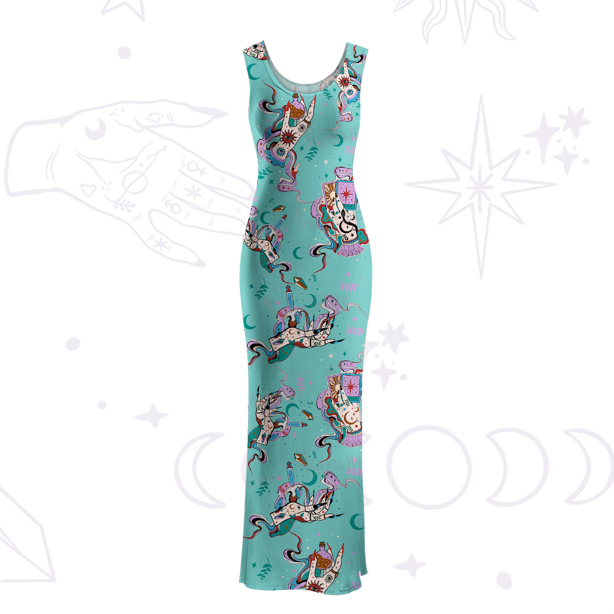 Purplehecate Astrological Secrets Maxi Tank Beachwear Dress