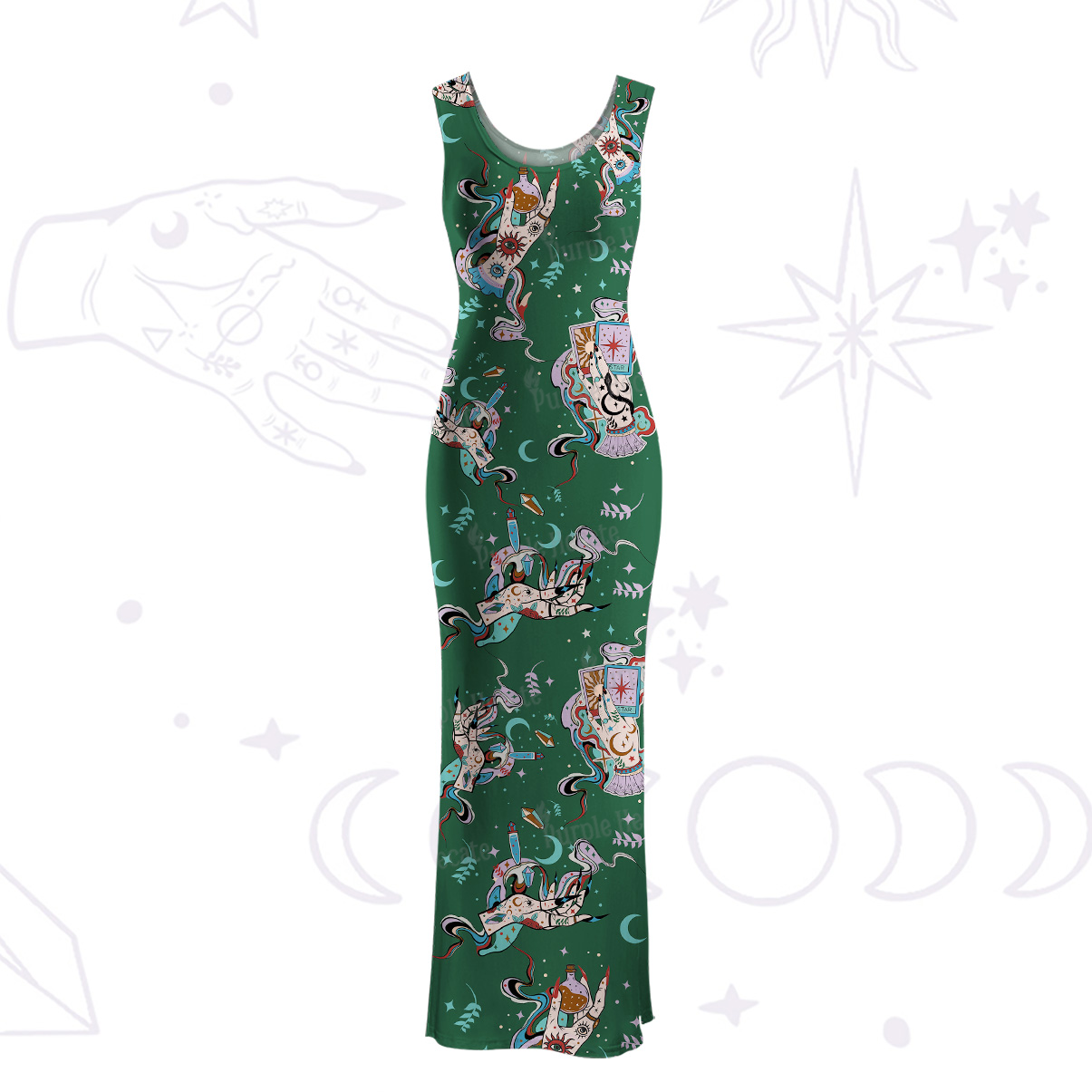 Purplehecate Astrological Secrets Maxi Tank Beachwear Dress