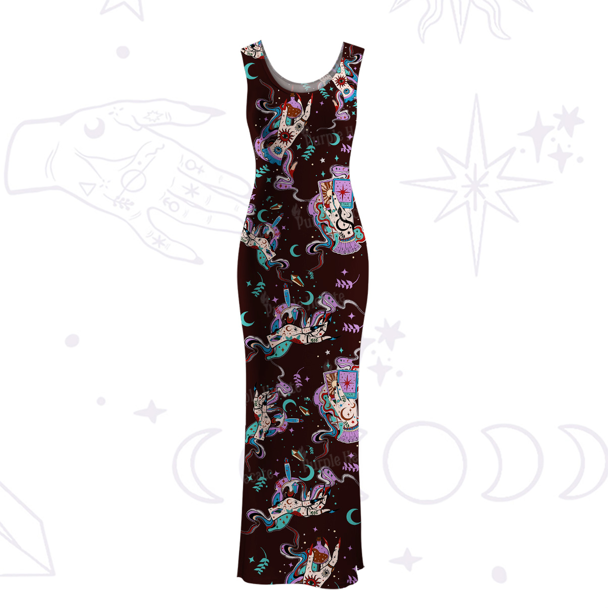 Purplehecate Astrological Secrets Maxi Tank Beachwear Dress