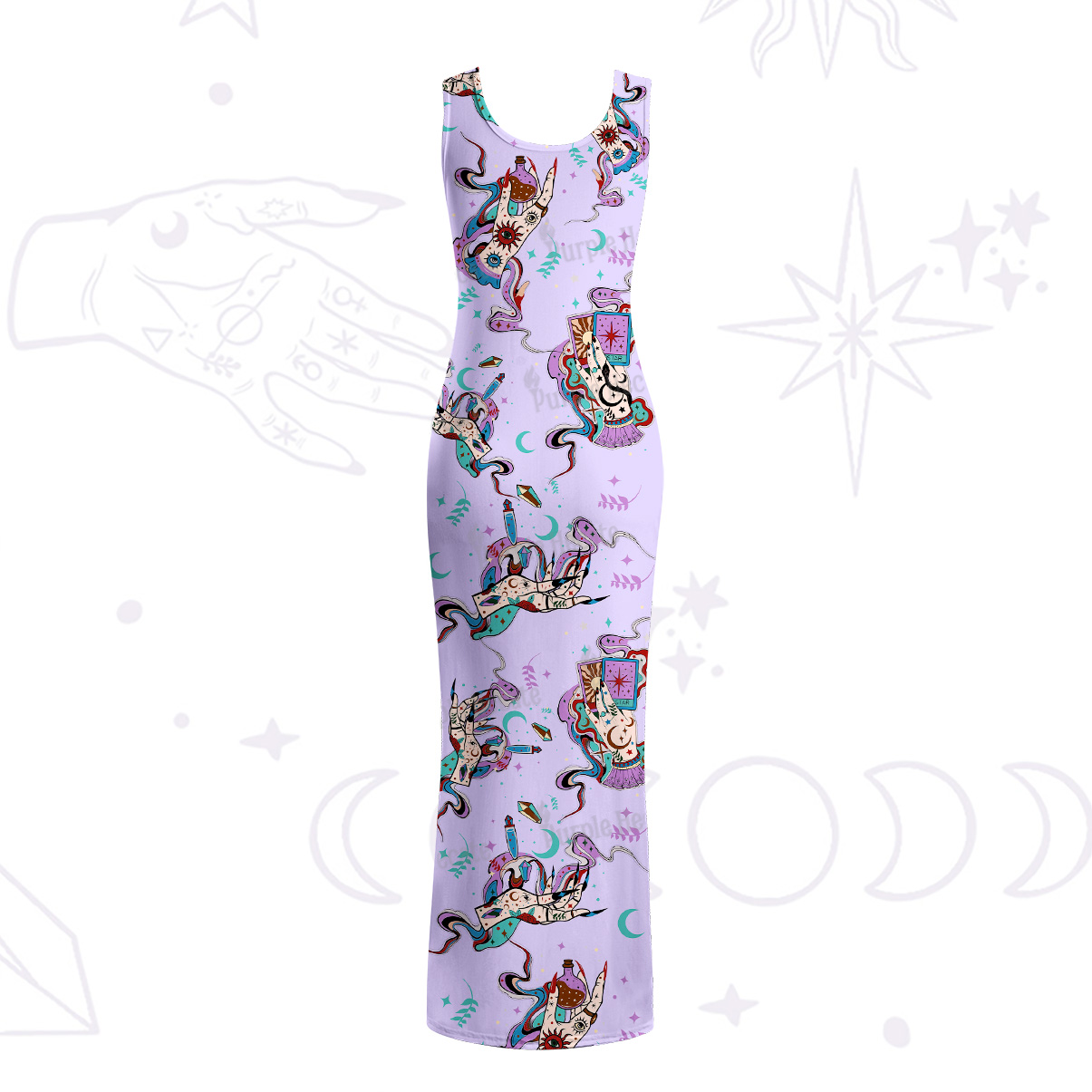 Purplehecate Astrological Secrets Maxi Tank Beachwear Dress