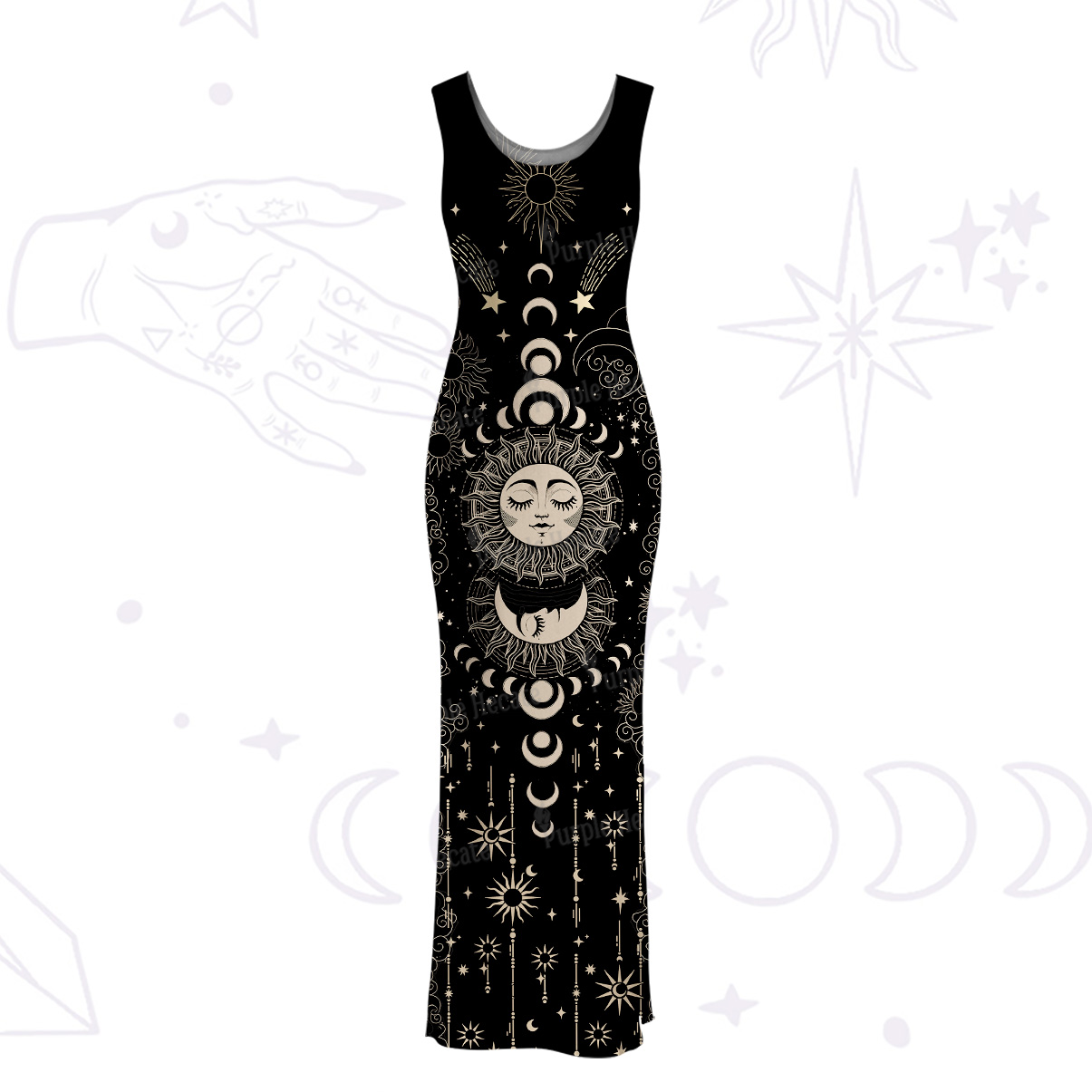 Purplehecate Lunar Eclipse Maxi Tank Beachwear Dress