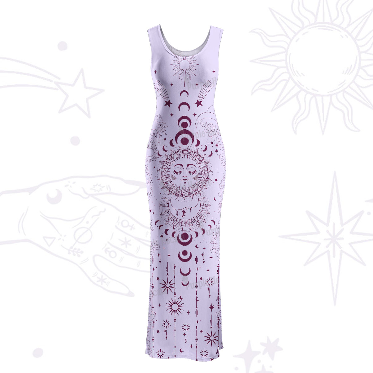 Purplehecate Lunar Eclipse Maxi Tank Beachwear Dress