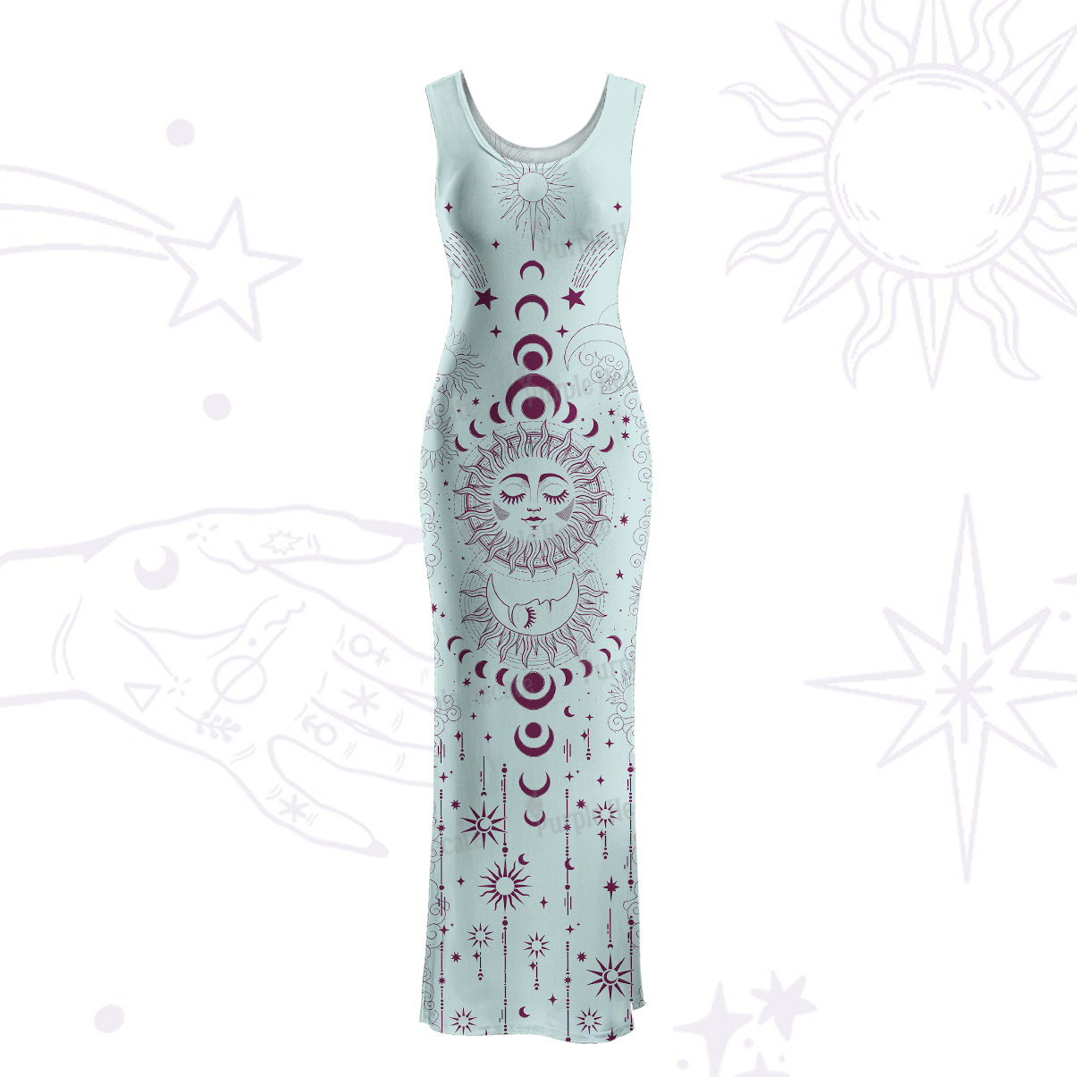 Purplehecate Lunar Eclipse Maxi Tank Beachwear Dress