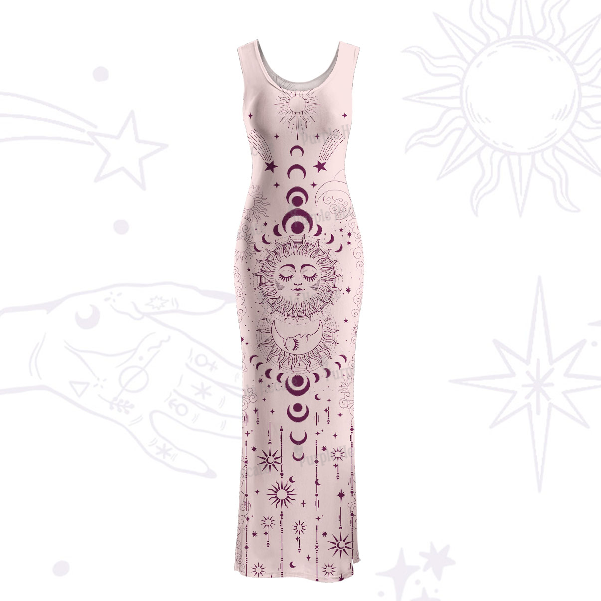 Purplehecate Lunar Eclipse Maxi Tank Beachwear Dress
