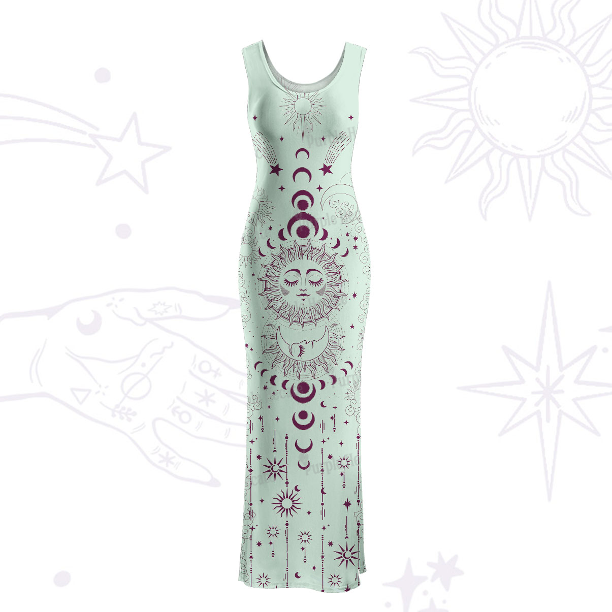 Purplehecate Lunar Eclipse Maxi Tank Beachwear Dress