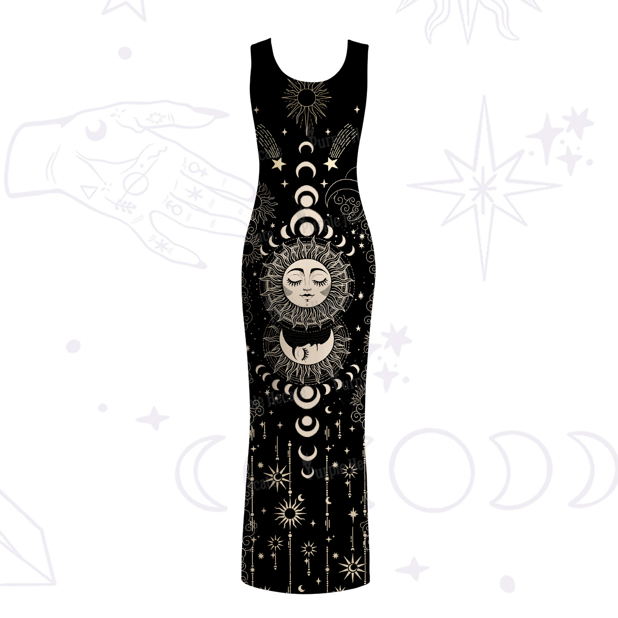 Purplehecate Lunar Eclipse Maxi Tank Beachwear Dress