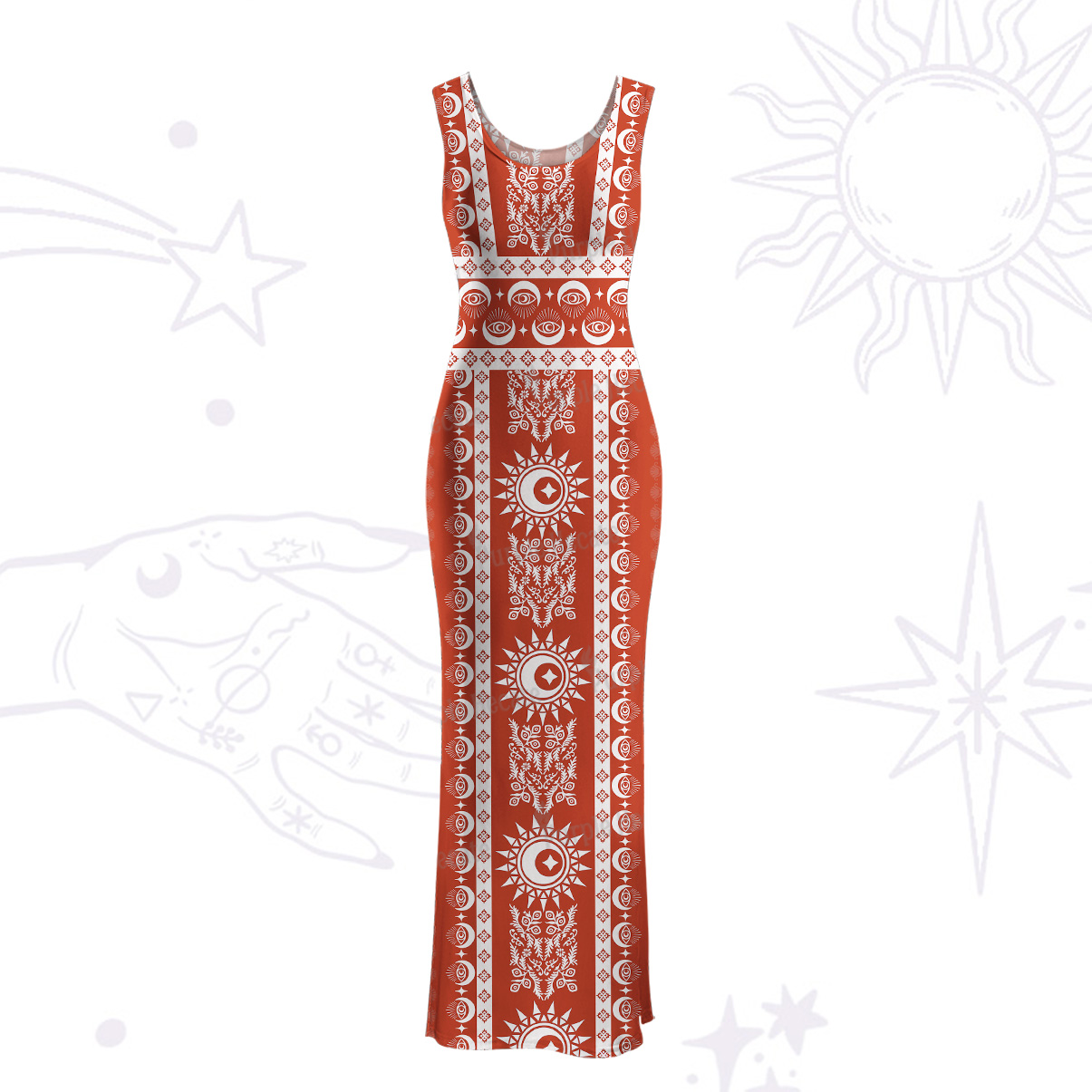 Purplehecate Visionary Sun Maxi Tank Beachwear Dress