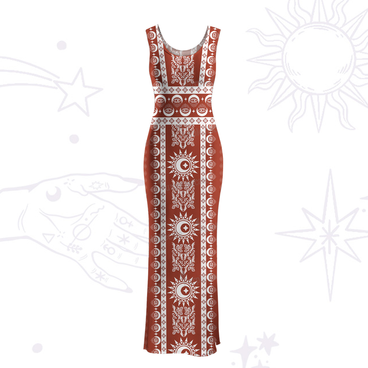 Purplehecate Visionary Sun Maxi Tank Beachwear Dress