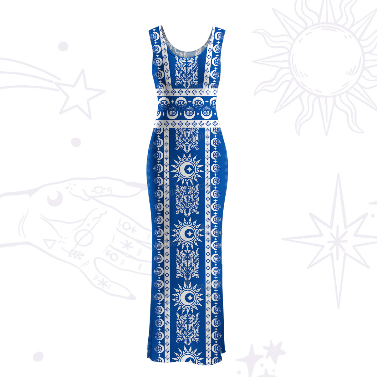 Purplehecate Visionary Sun Maxi Tank Beachwear Dress