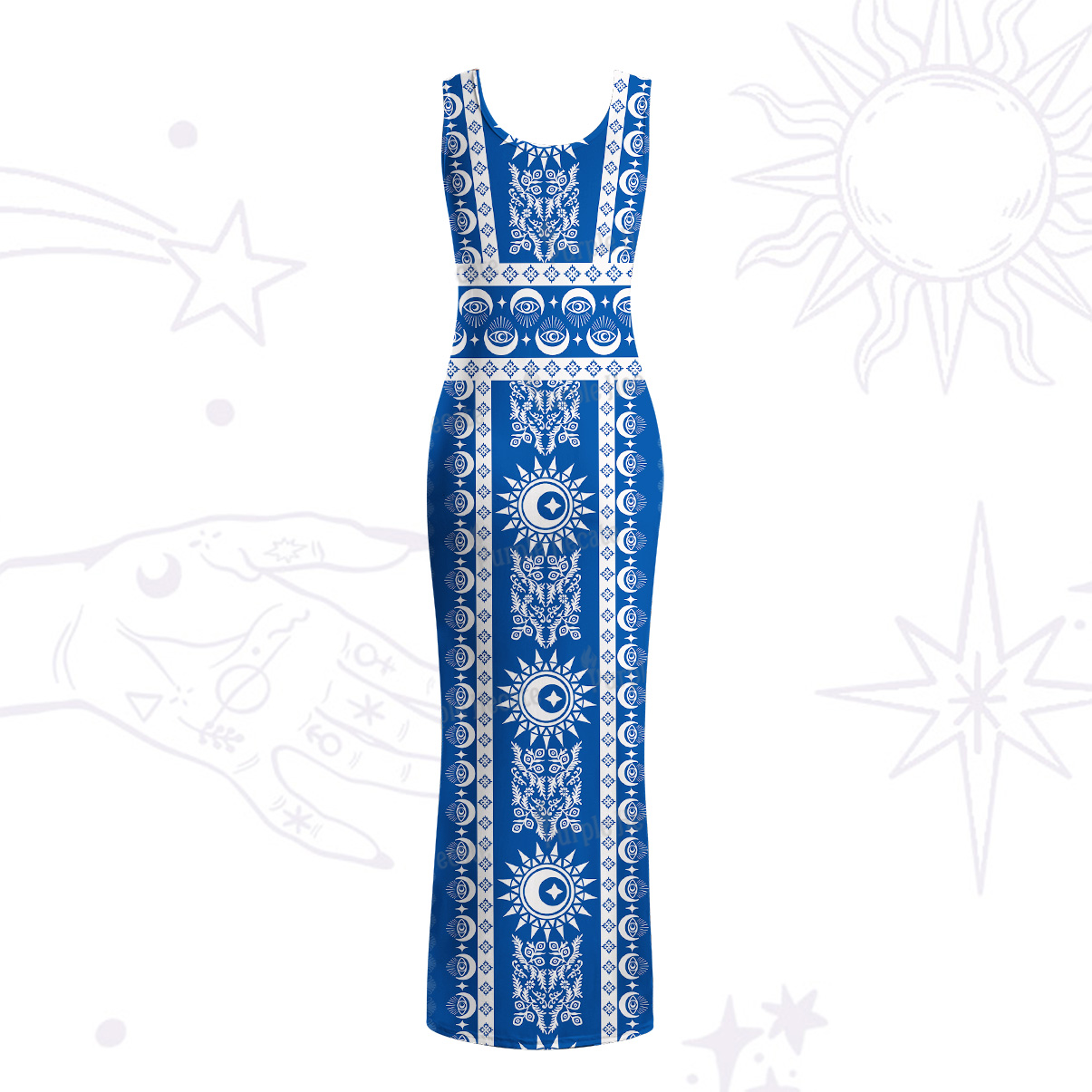 Purplehecate Visionary Sun Maxi Tank Beachwear Dress