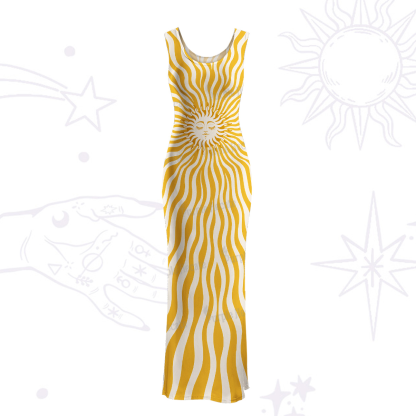 Purplehecate Radiance of the Sun Maxi Tank Beachwear Dress