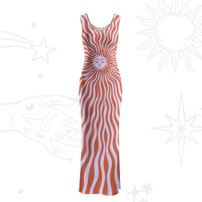 Purplehecate Radiance of the Sun Maxi Tank Beachwear Dress