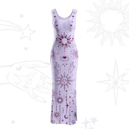 Purplehecate Solar Oracle Maxi Tank Beachwear Dress