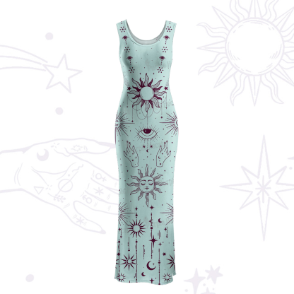 Purplehecate Solar Oracle Maxi Tank Beachwear Dress