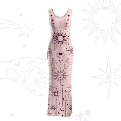 Purplehecate Solar Oracle Maxi Tank Beachwear Dress