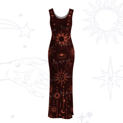 Purplehecate Solar Oracle Maxi Tank Beachwear Dress
