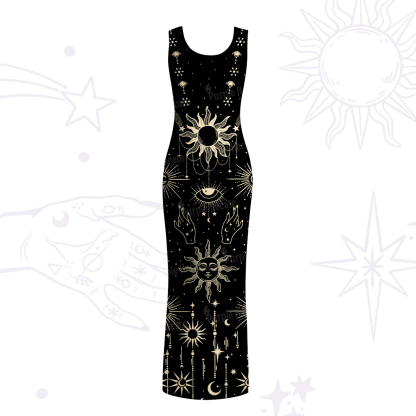 Purplehecate Solar Oracle Maxi Tank Beachwear Dress