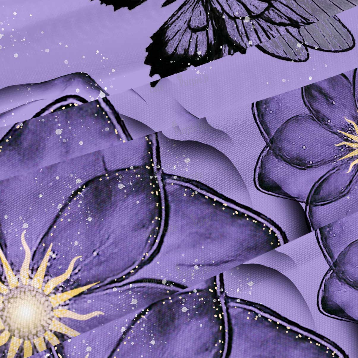 Purplehecate Moonlit Petals and Wings Maxi Tank Beachwear Dress