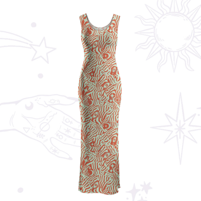 Purplehecate Runic Shadows Maxi Tank Beachwear Dress