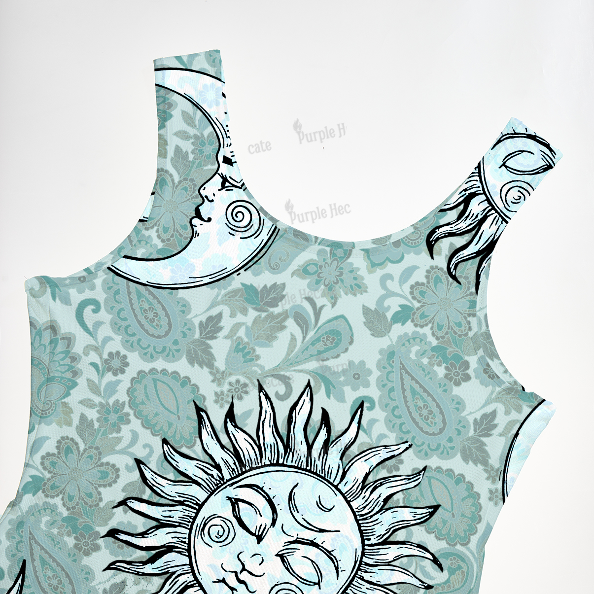 Purplehecate Sun & Moon Whispers Maxi Tank Beachwear Dress