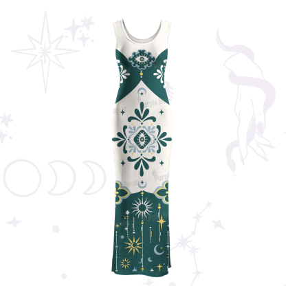 Purplehecate Celestial Oracle Maxi Tank Beachwear Dress