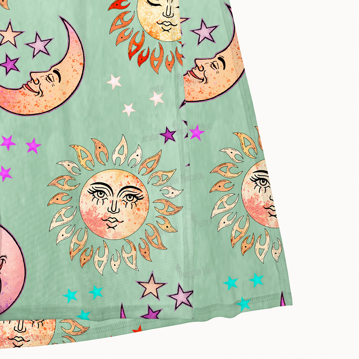 Purplehecate Dancing Suns and Lunar Dreams  Maxi Tank Beachwear Dress