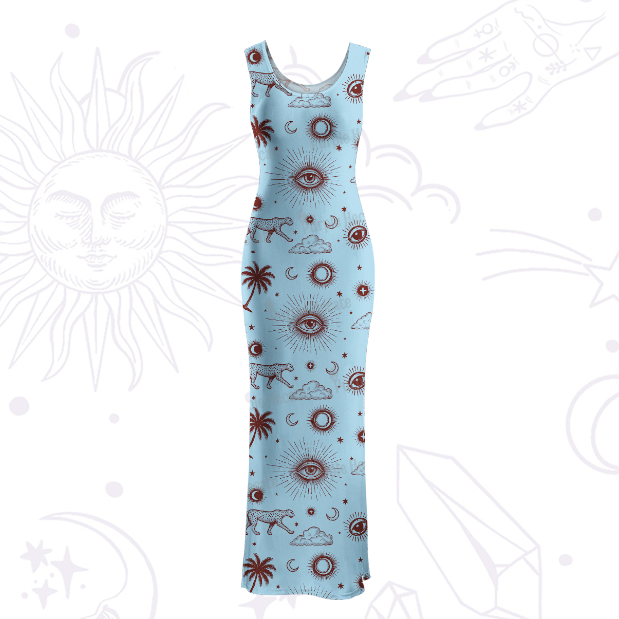 Purplehecate Eye of the Universe Maxi Tank Beachwear Dress