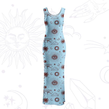 Purplehecate Eye of the Universe Maxi Tank Beachwear Dress