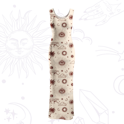 Purplehecate Eye of the Universe Maxi Tank Beachwear Dress
