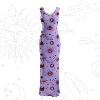 Purplehecate Eye of the Universe Maxi Tank Beachwear Dress