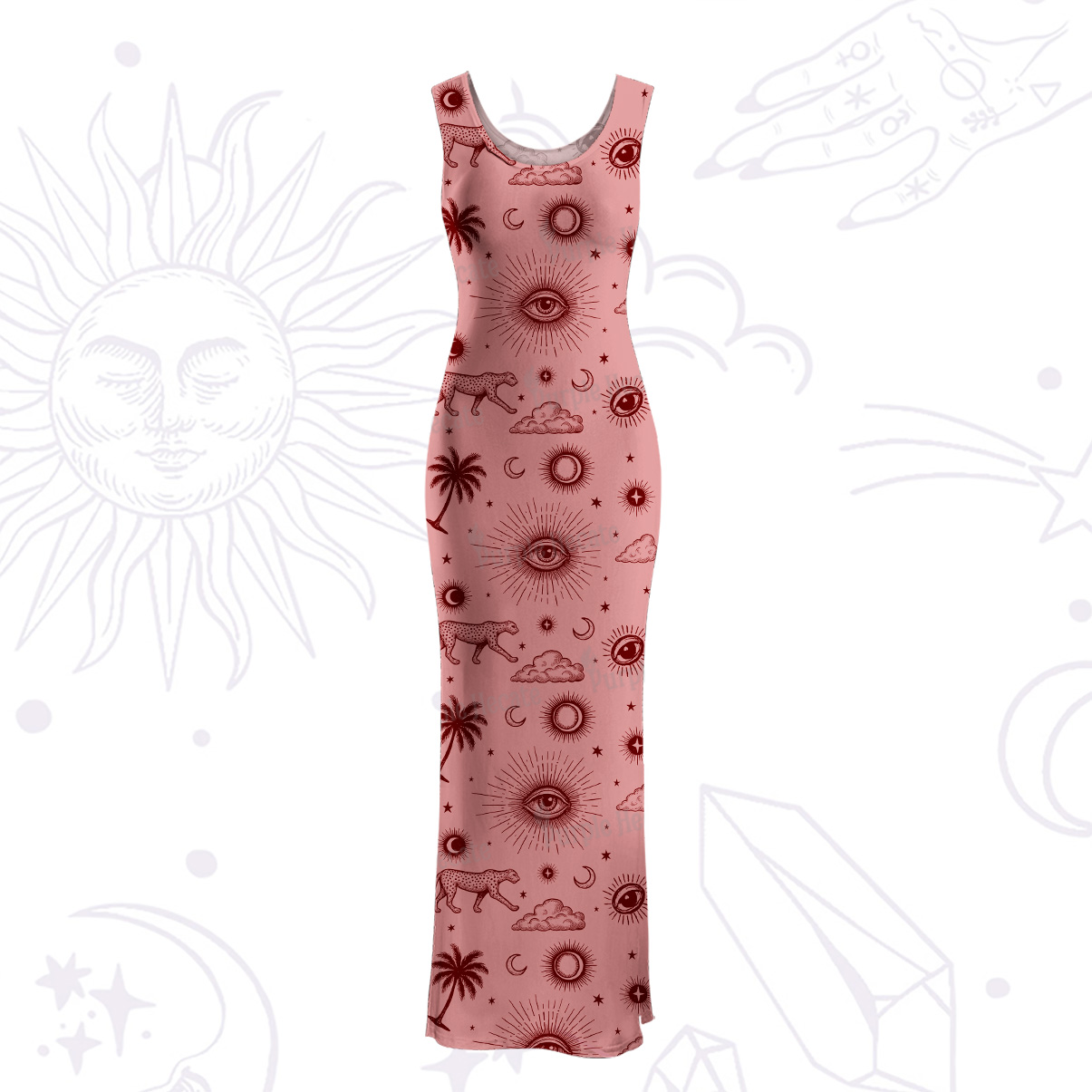 Purplehecate Eye of the Universe Maxi Tank Beachwear Dress
